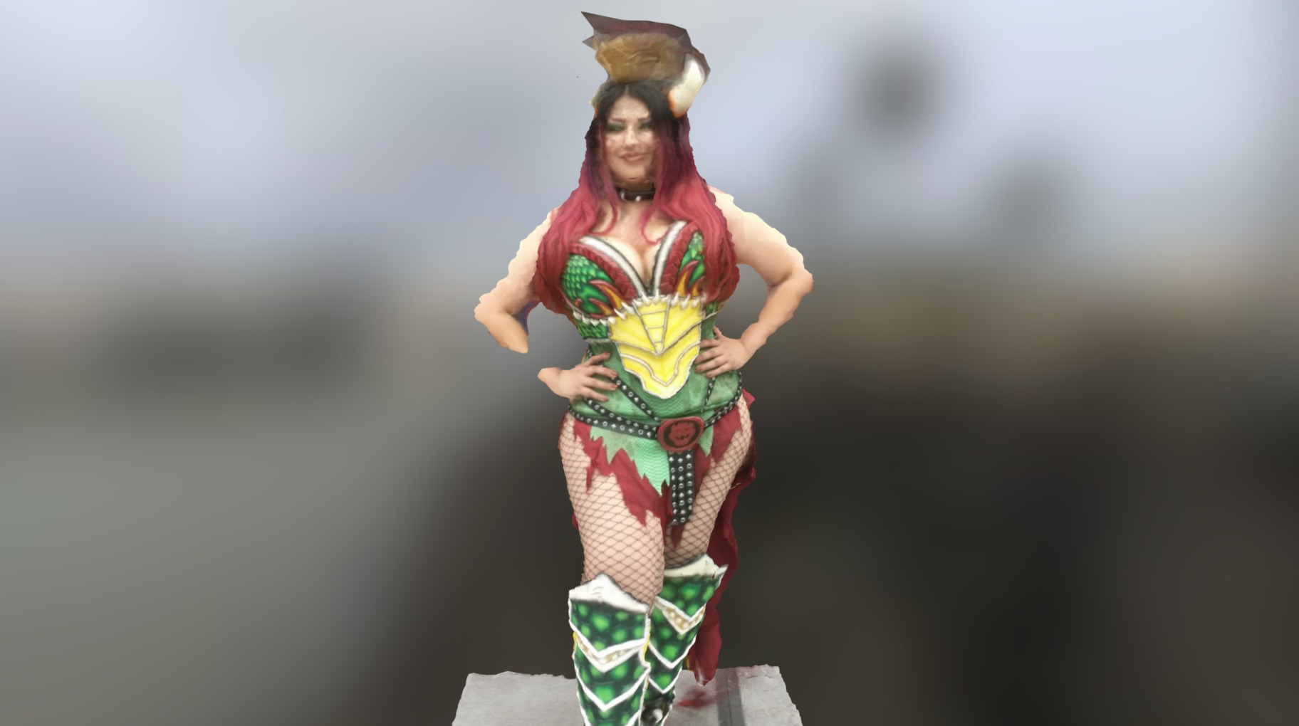 Ivy Doomkitty as King Koopa from Super Mario - 3D model by Henry Keyser  (@hwkeyser) [35e1d06]