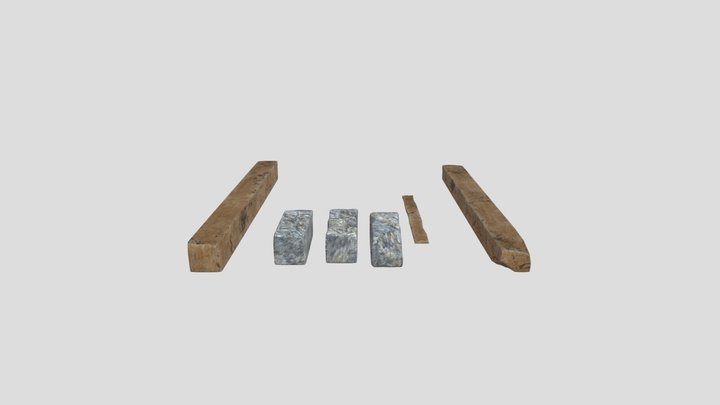 Brick And Planks 3D Model