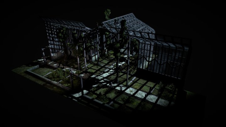 Greenhouse in the moonlight - The Padre Game 3D Model