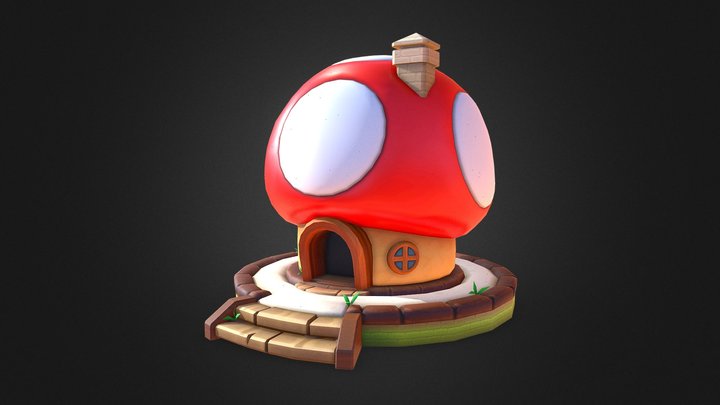 Super Mario 3D Land Toad House – Free 3D Model STL