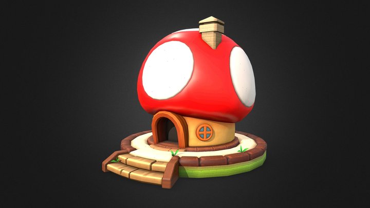 Super Mario 3D Land Toad House 3D Model
