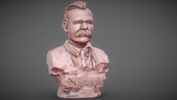 Friedrich Nietzsche Bust - Printable 3D Model