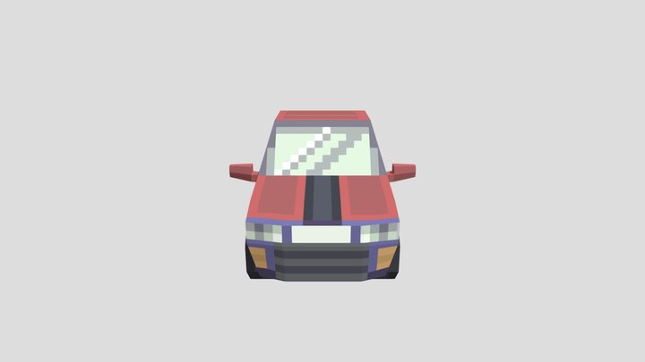 Pixel Truck 3D Model