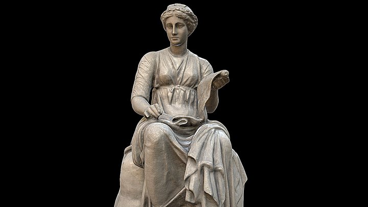 3D rendering of Apollo and the Muses (Clio)