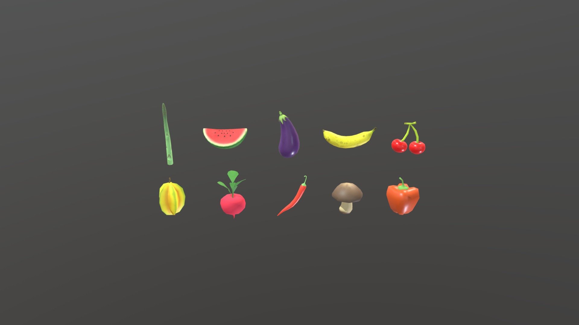 Low/Mid Poly Vitamins
