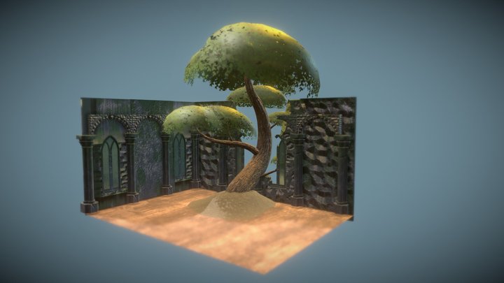 Old Overgrown Chapel 3D Model