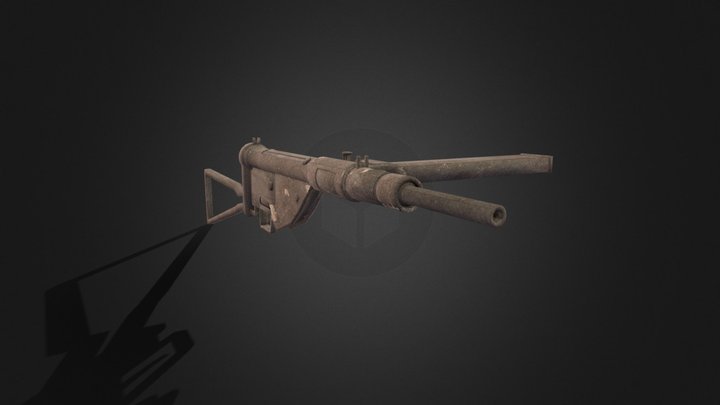 WW2- Sub Machine Gun Merged 3D Model