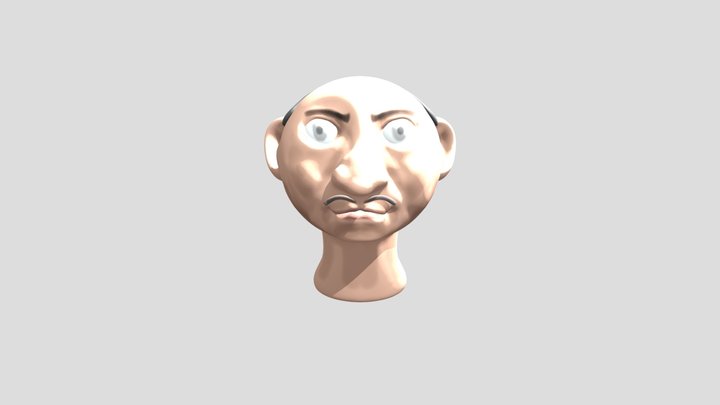 Cartoon Head 4 3D Model