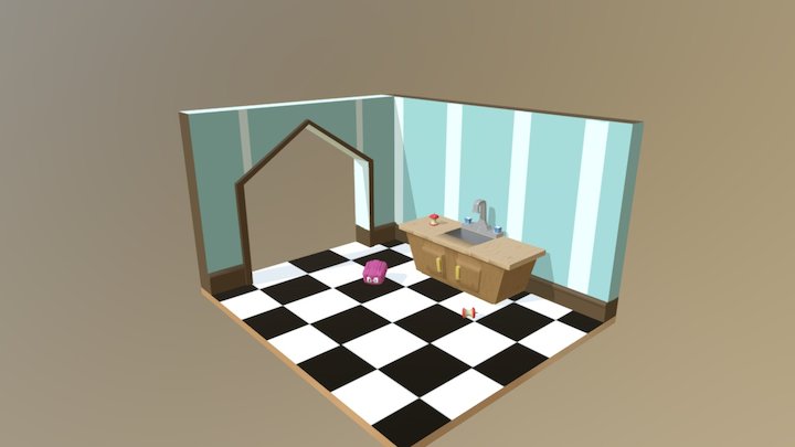 Monster Kitchen Scene 3D Model