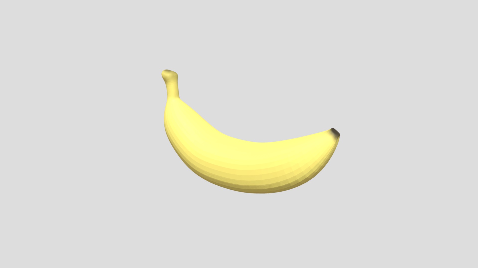 3D model Banana - This is a 3D model of the Banana. The 3D model is about a yellow banana on a white background.