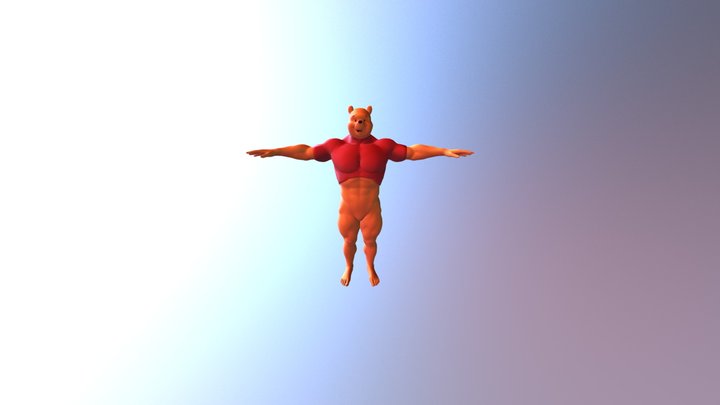 Pooh Bear Man 3D Model