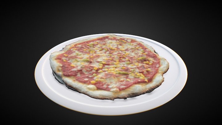 Pizza Scan Retopo Test 3D Model