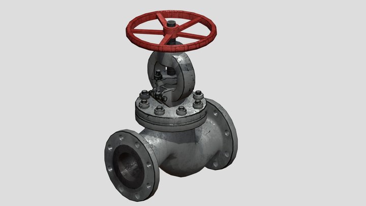 Litle Steel Valve 3D Model