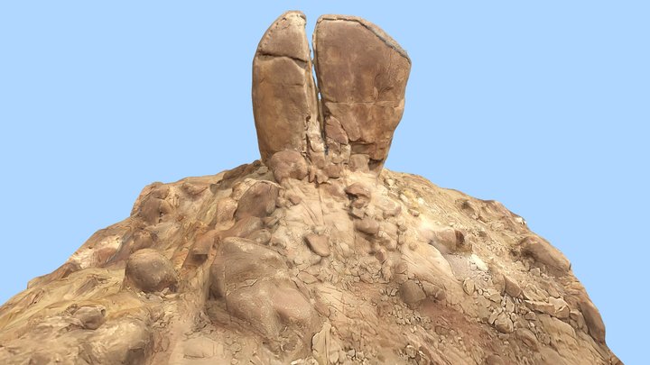 Split Rock of Horeb Mose's Musa Saudi Arabia 3D Model