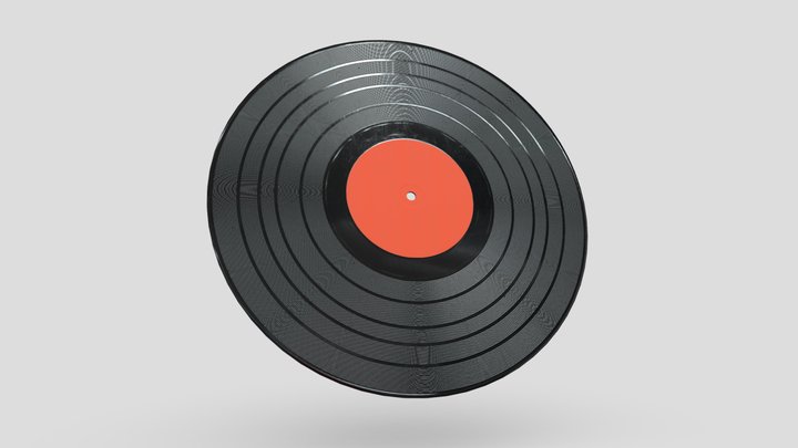 12″ Vinyl Record 3D Model