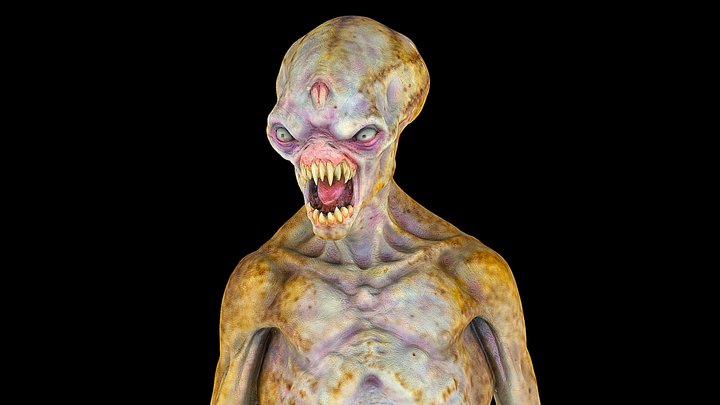 "Probed" Alien 3D Model