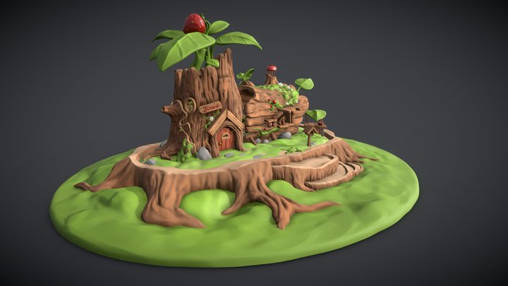 Forest Diorama - Retake Exam Sculpting 3D Model