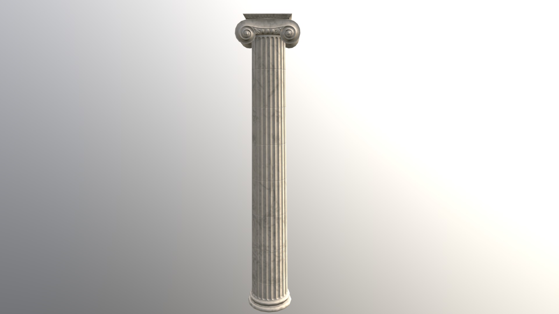3D model Ionic column - This is a 3D model of the Ionic column. The 3D model is about a metal object with a handle.
