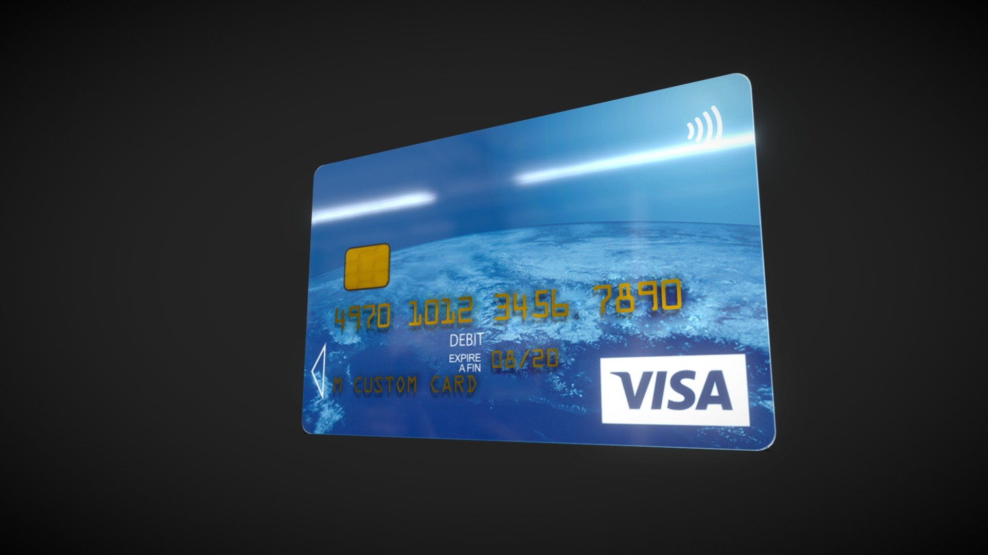 Fully Customisable Debit Card - Buy Royalty Free 3D model by DGNS ...