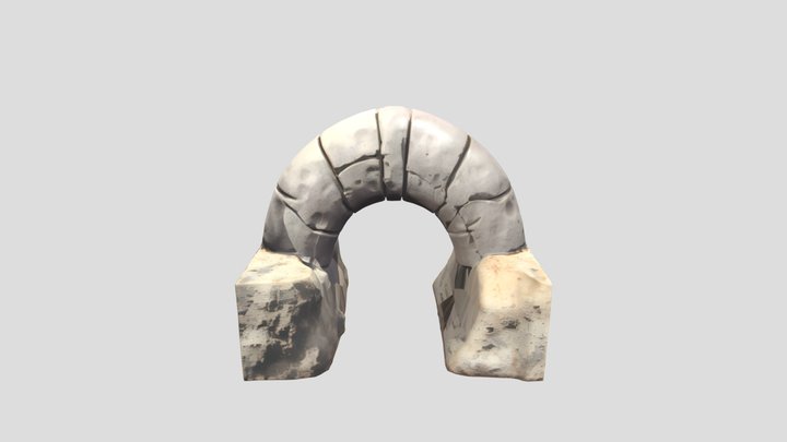 Stone arch in rocky landscape 3D Model
