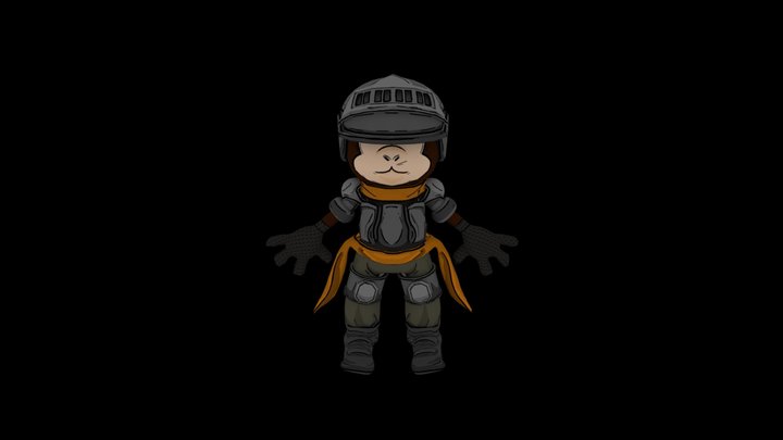 Monkey Knight 3D Model