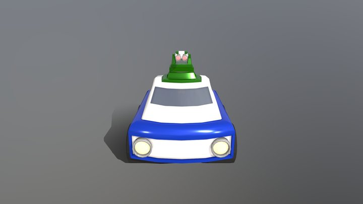 Battle Car - Low Poly 3D Model