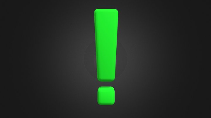 Exclamation Mark 3D icon 3D Model