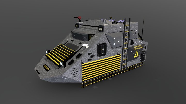 Futuristic Riot Vehicle 3D Model