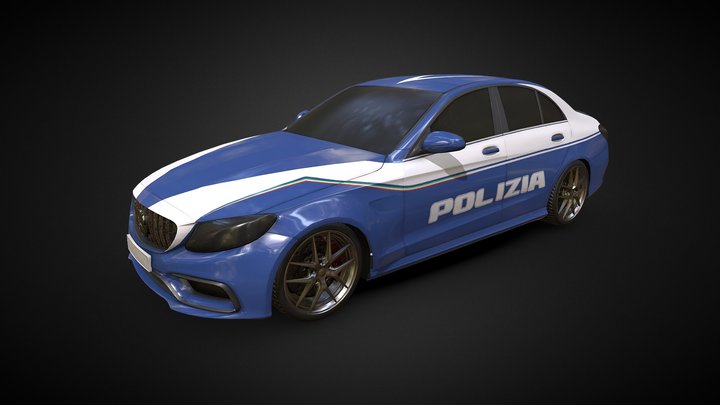 Mercedes C63 Polizia 3D Model