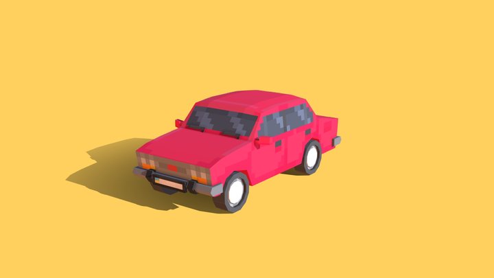 Red Lada 2106 3D Model