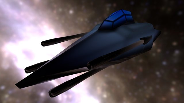 Spaceship V3 Textured 2 3D Model