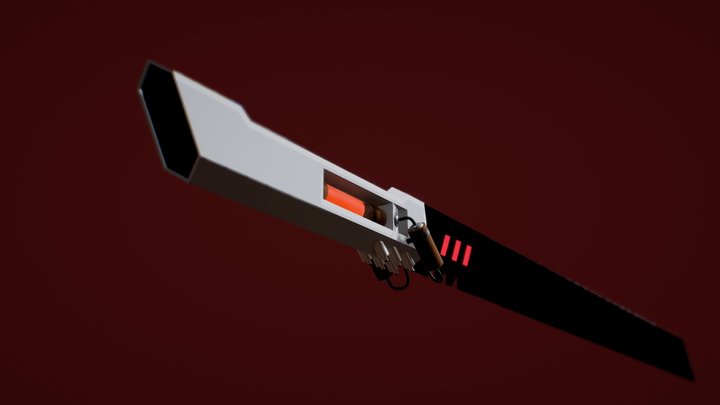 Cyberpunk Chinese Sword 3D Model