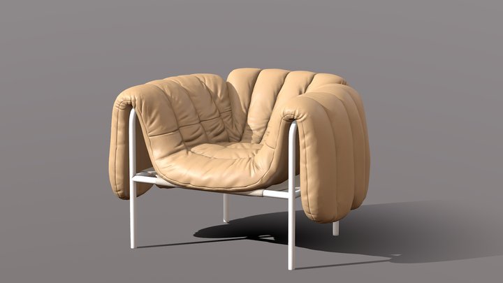 Puffy lounge chair 3D Model