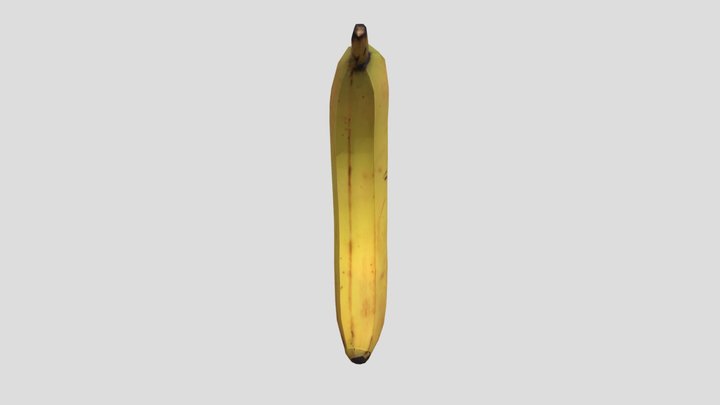 cartoon banana peel - tilt Low-poly 3D Model