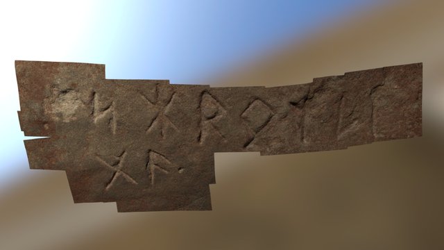 Narragansett Rune Stone Inscription 3D Model