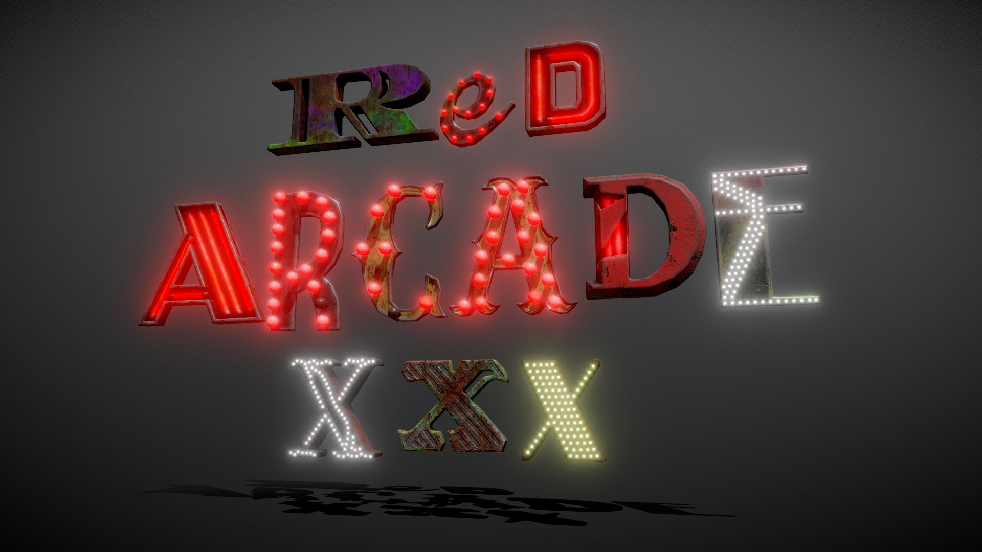 Red Arcade Sign - Test
