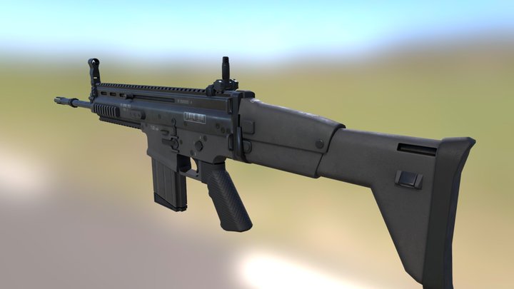 SCAR Assault Rifle 3D Model