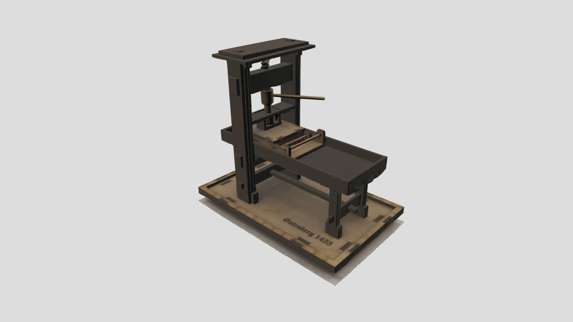 Printing Press 3D model by Pitts Theology Library (pittstheology