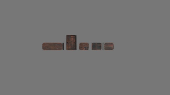 Japanese Chest "TANSU" 3D Model