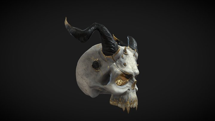 Demon Skull 3D Model