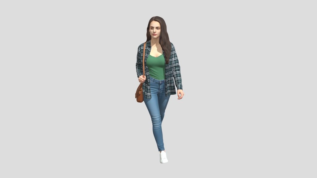 Casual Plaid Shirt Outfit with Crossbody Bag