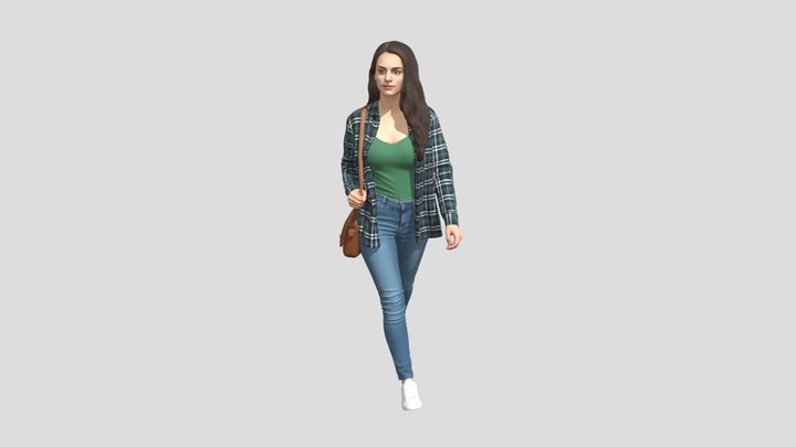 Casual Plaid Shirt Outfit with Crossbody Bag