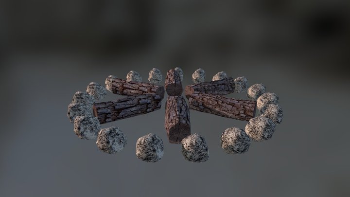 Campfire Logs 3D Model