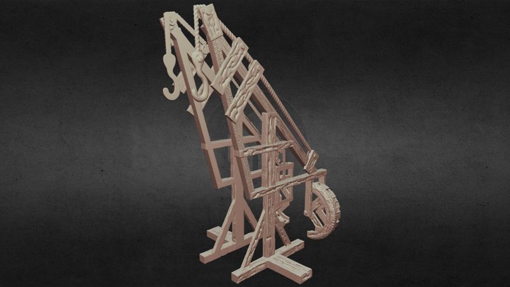 Shipcrane (3D Print Version) 3D Model