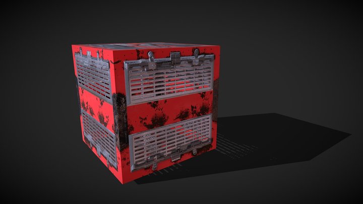 Sci-Fi Damaged box 3D Model