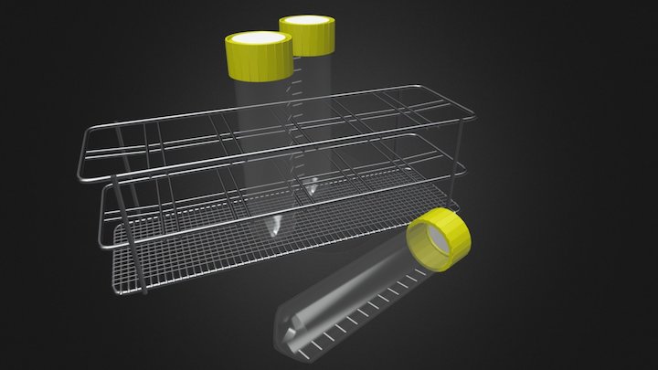 Metallic Tube Racks 3D Model