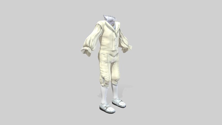 Male Shakespear Poet Outfit 3D Model