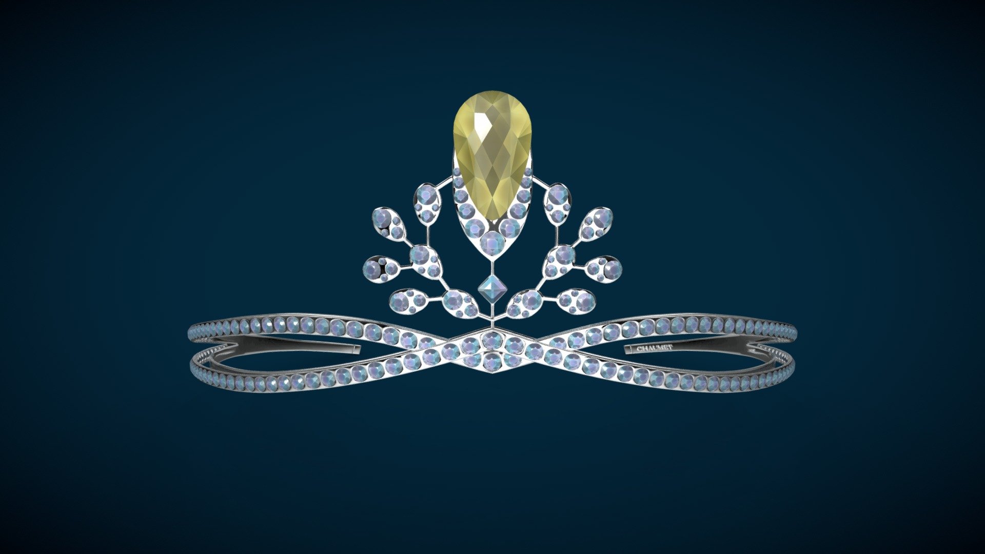 Tiara Josephine Aigrette Imperial CHAUMET - Buy Royalty Free 3D model ...