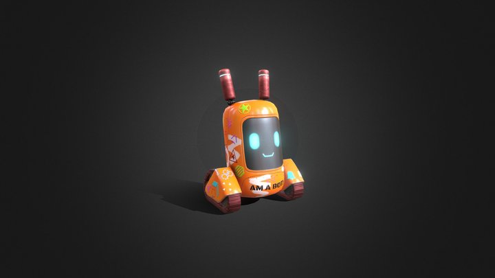 Cute Bot 3D Model