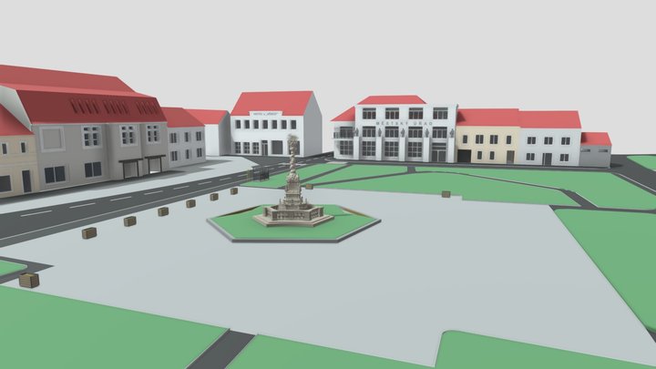 Náměstí Bakov nad Jizerou 3D Model